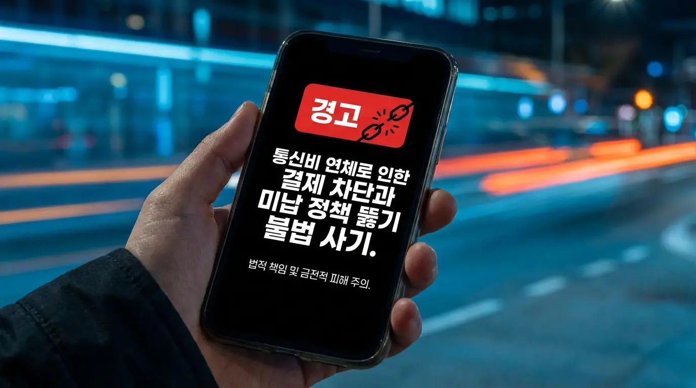 통신비 연체로 인한 결제 차단과 미납 정책 뚫기 불법 사기 경고