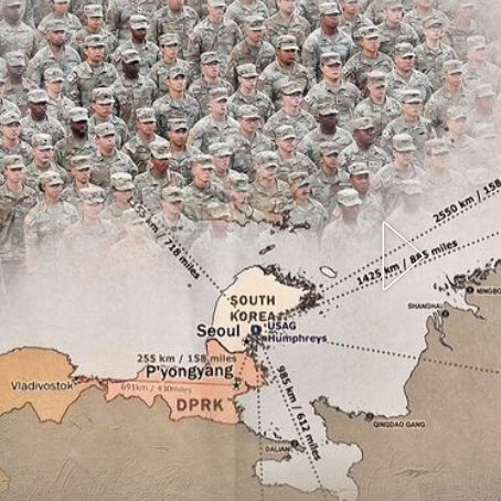 주한미군 동아시아 지도