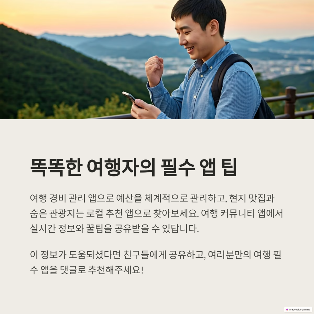 여행자 필수 앱