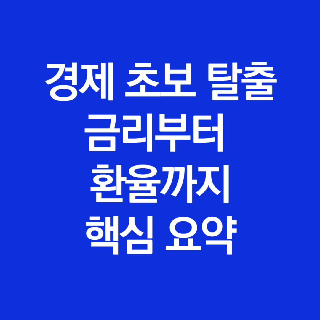 경제 초보자 필독