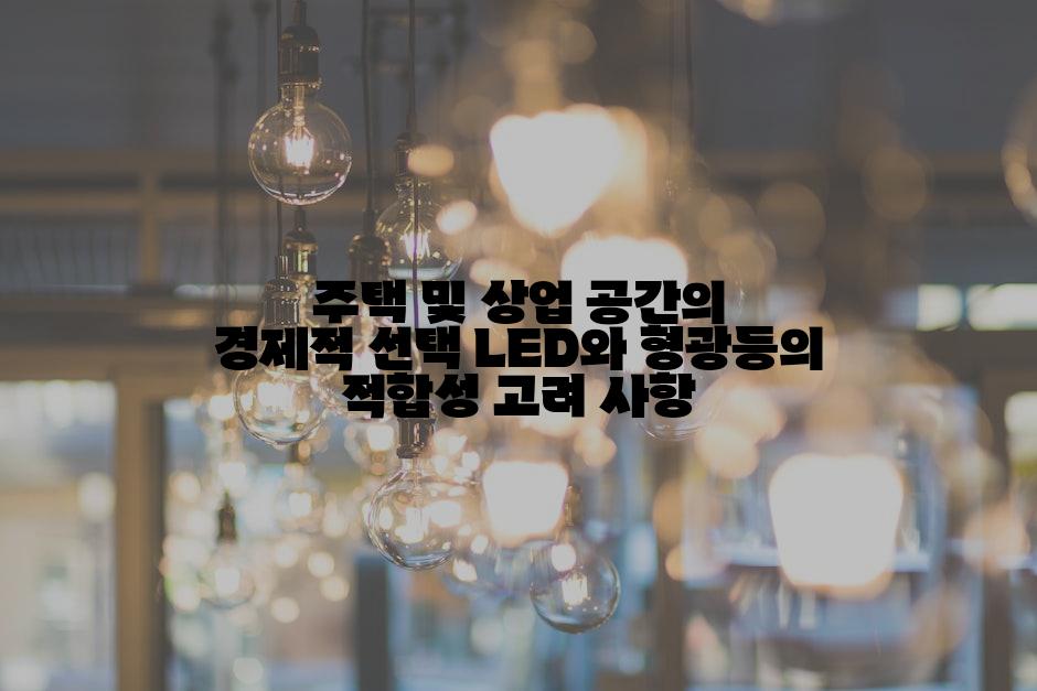 주택 및 상업 공간의 경제적 선택 LED와 형광등의 적합성 고려 사항