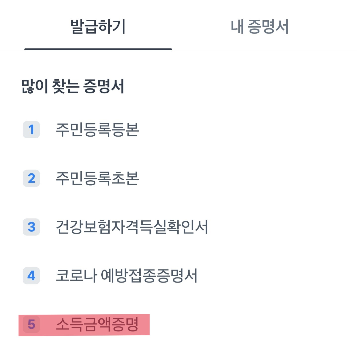 소득 금액 증명원 즉시 발급