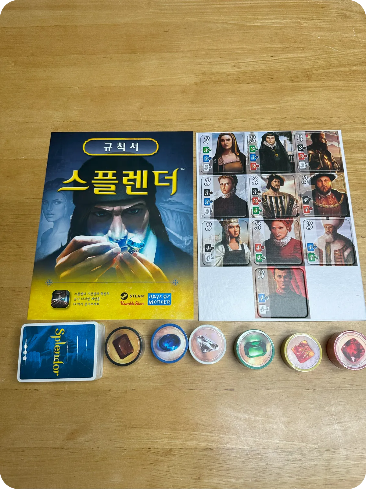 스플렌더 보드게임 구성품