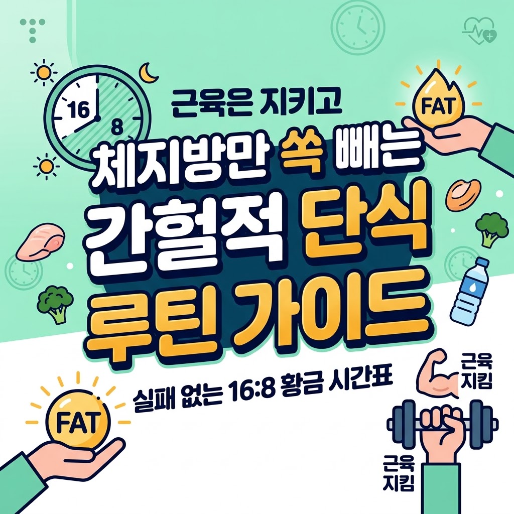 근육은 지키고 체지방만 쏙 빼는 간헐적 단식 루틴 가이드 (실패 없는 황금 시간표)