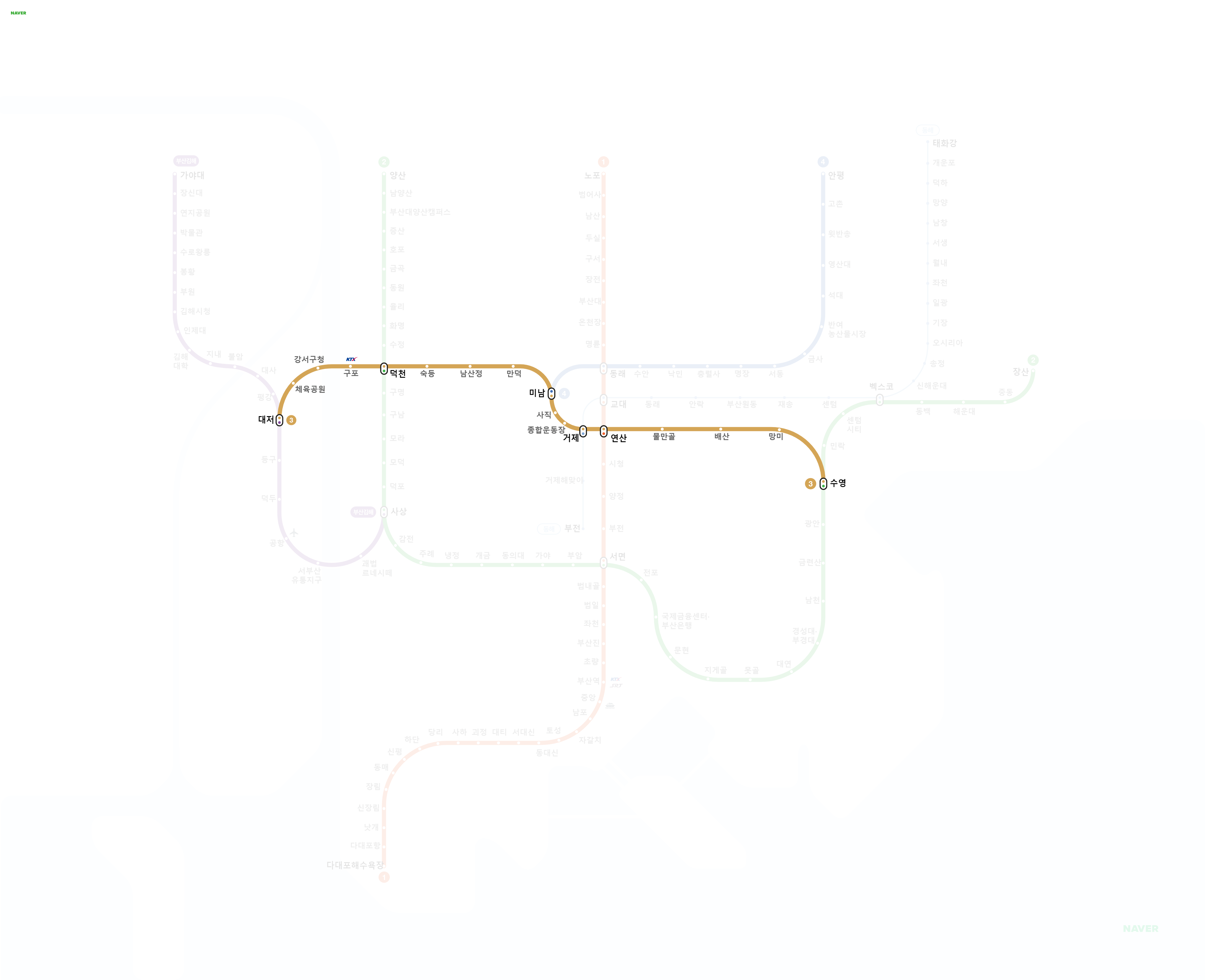 부산지하철노선도