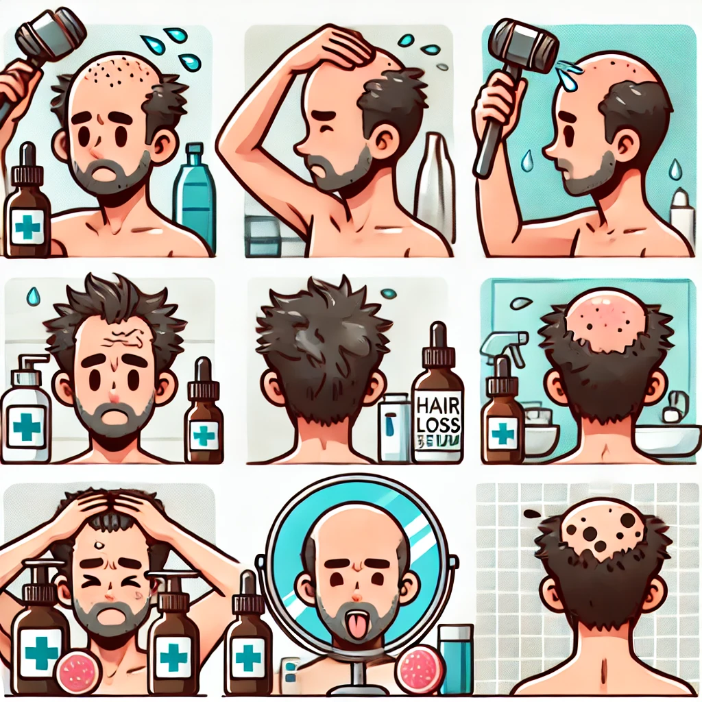 탈모약 최신 효과에 부작용에 관련된 사진