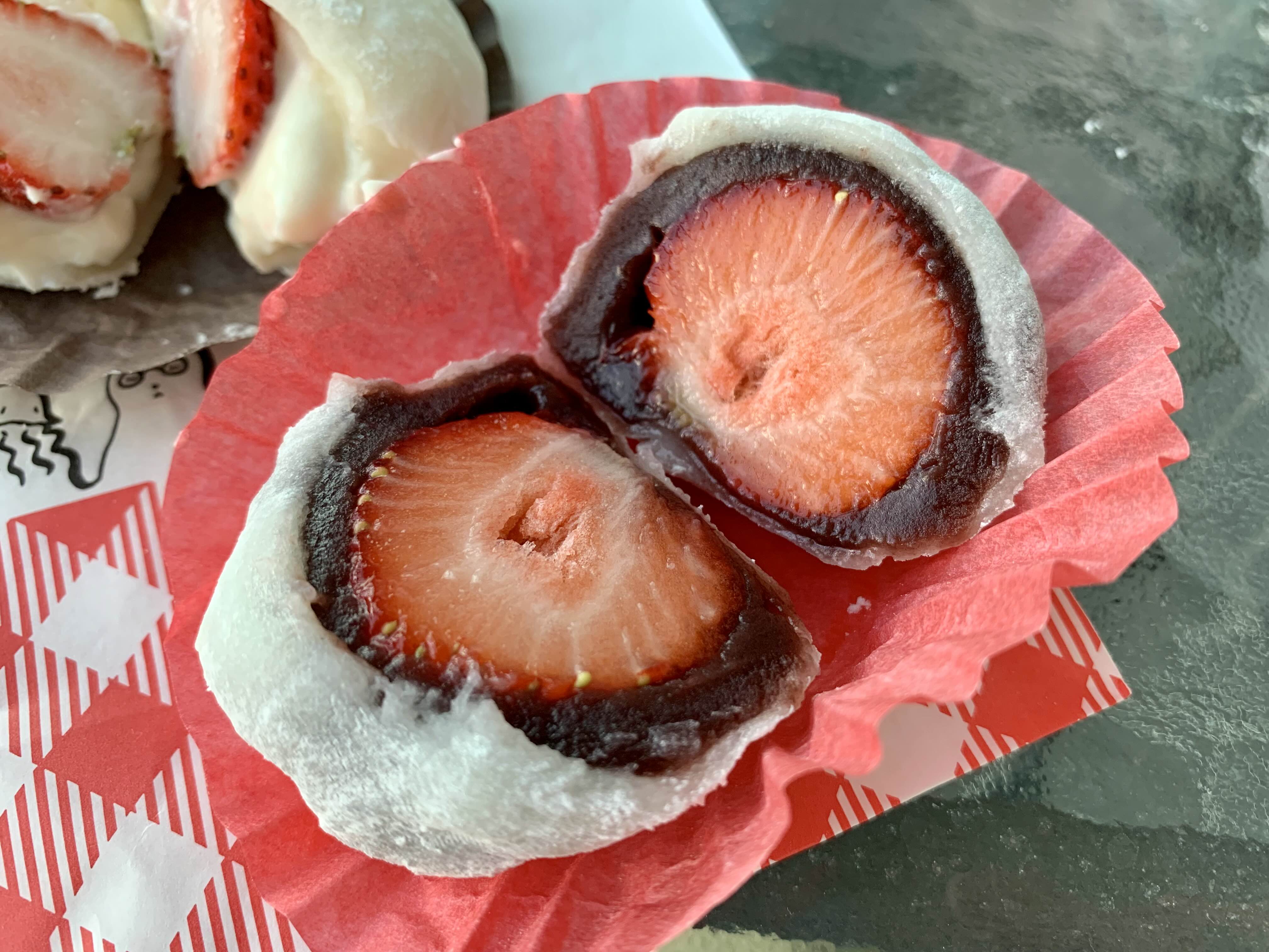 여수 딸기모찌 팥앙금