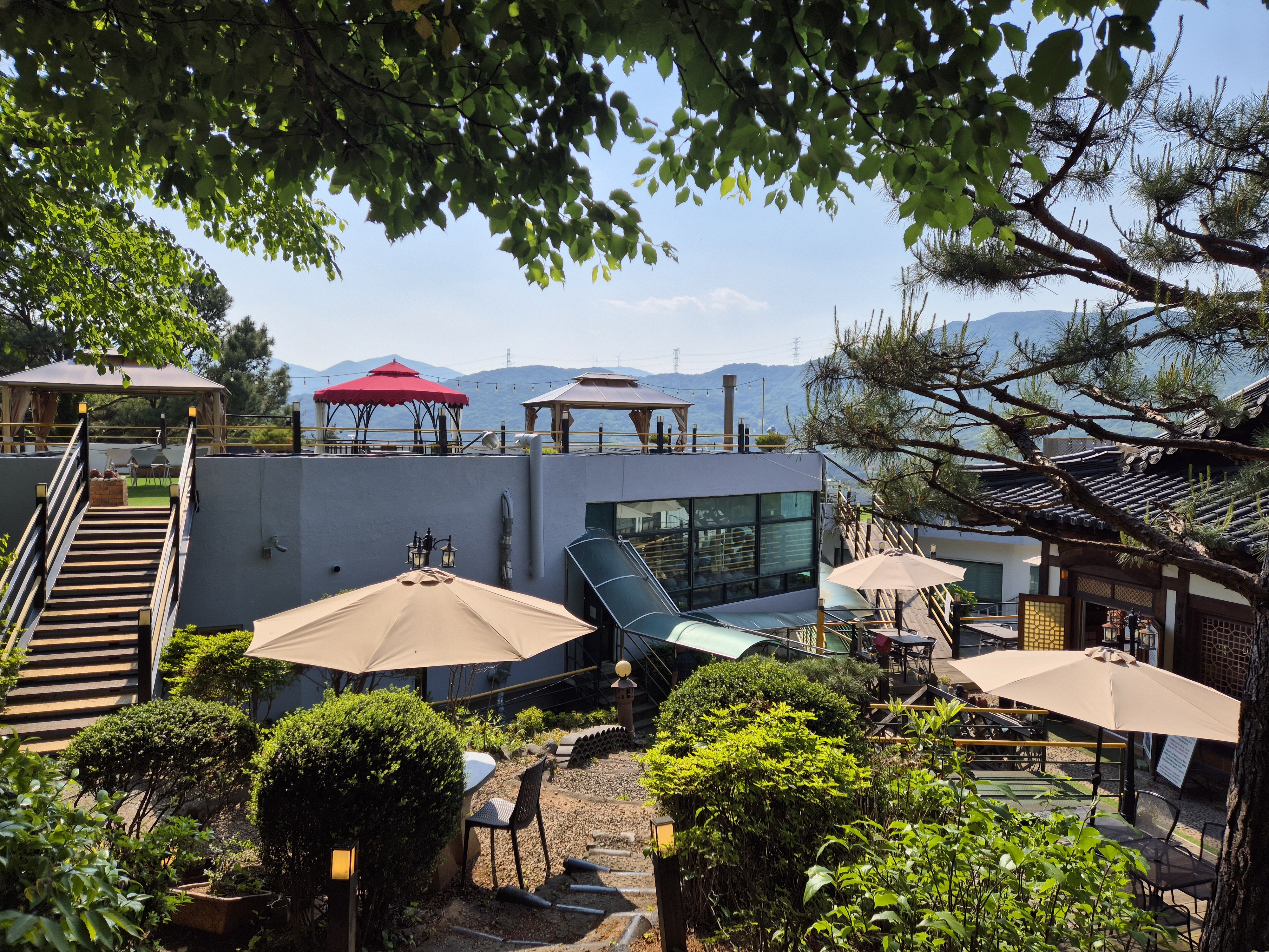 백록림 카페 야외 테라스