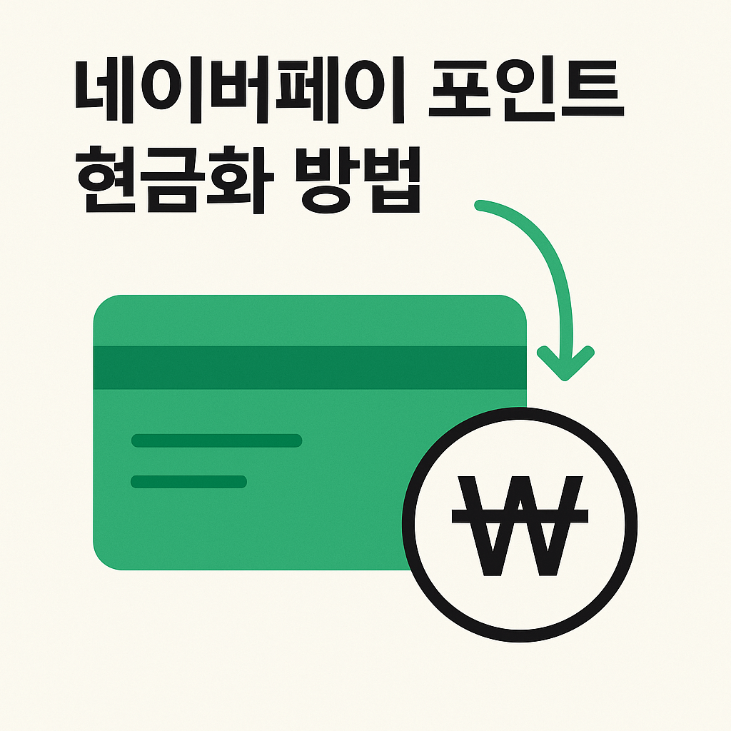네이버페이 포인트 현금화 방법