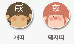 개띠 돼지띠