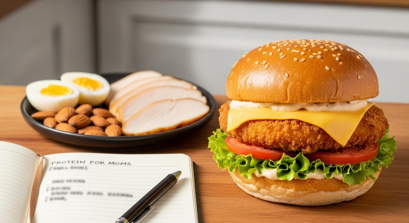 맘스터치 햄버거 추천 단백질