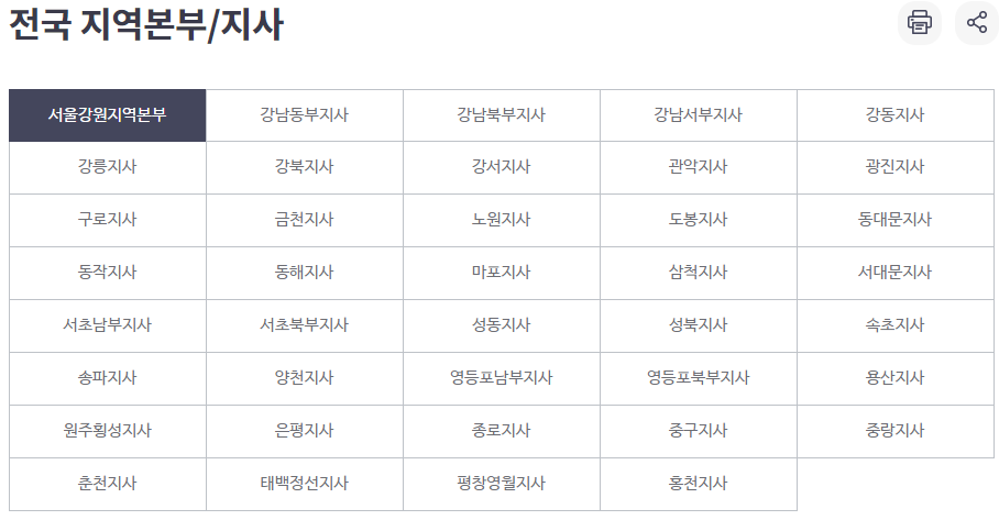 국민건강보험공단 지사