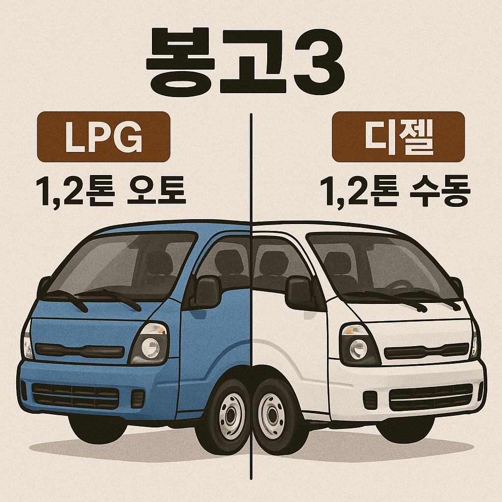 봉고3, LPG와 디젤 비교분석