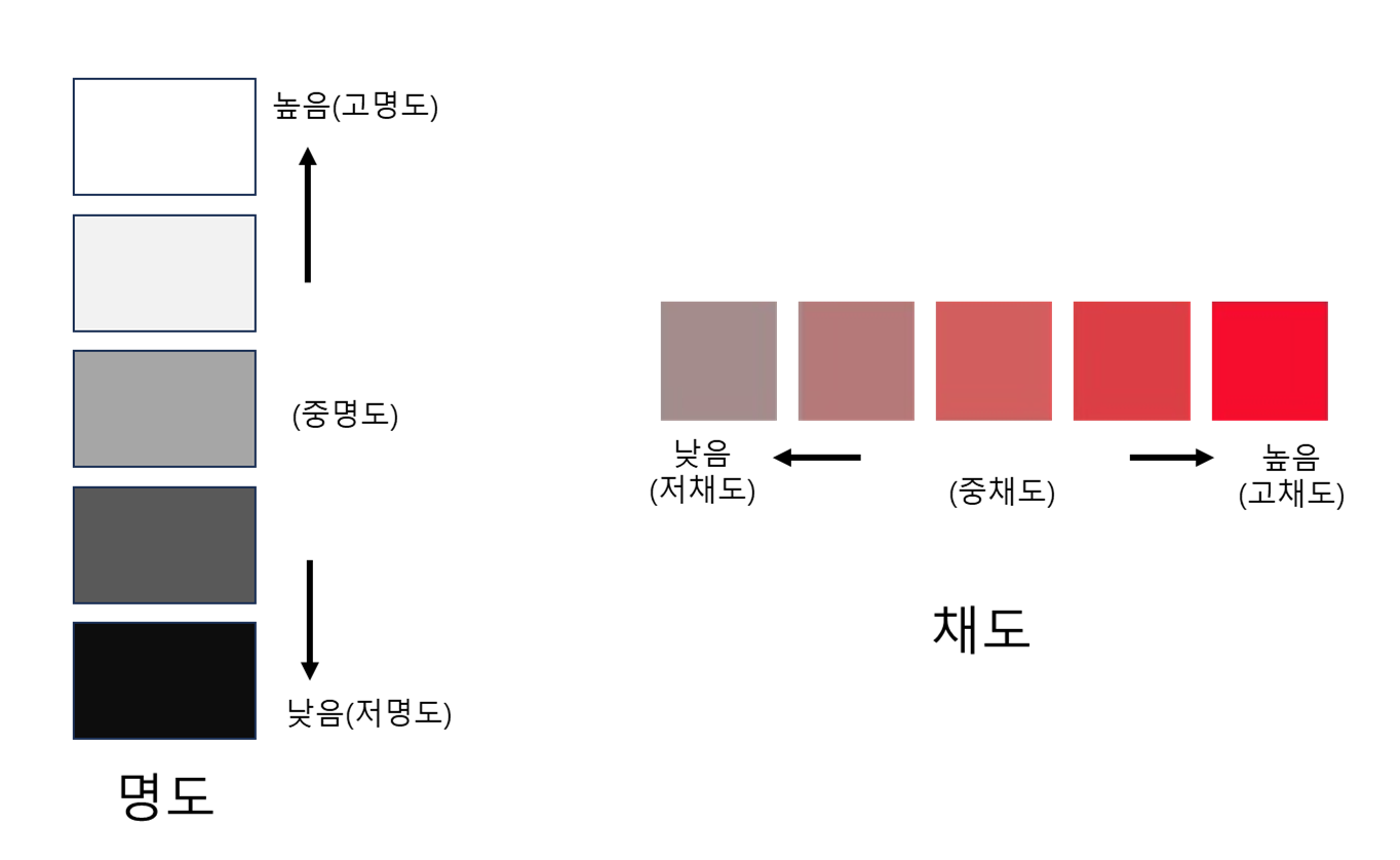 퍼스널컬러 명도와 채도 관련 사진