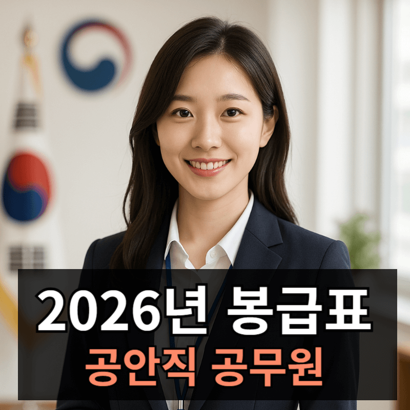 2026년 공안직 공무원 봉급표
