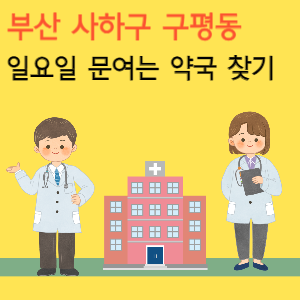 부산 사하구 구평동 일요일 문여는 당번 약국