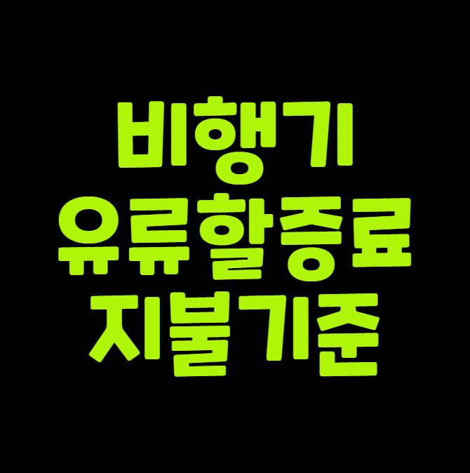 비행기 유류할증료 지급기준