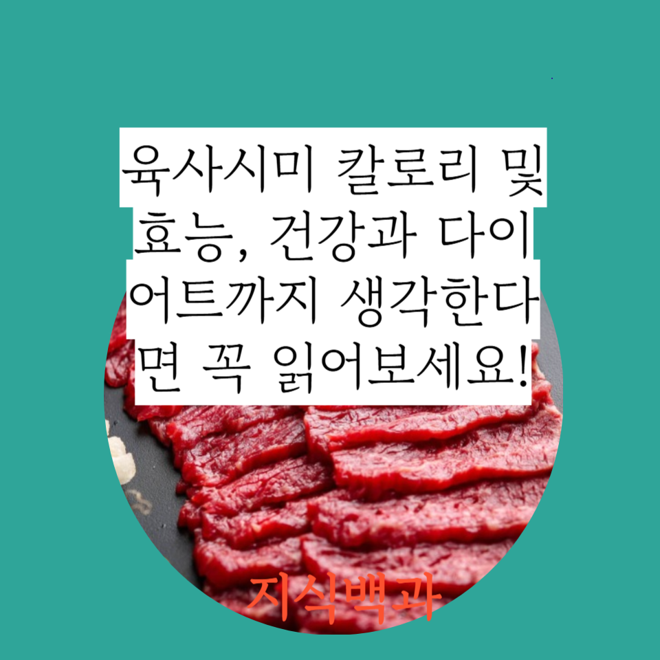 육사시미 칼로리 및 효능, 건강과 다이어트까지 생각한다면 꼭 읽어보세요!