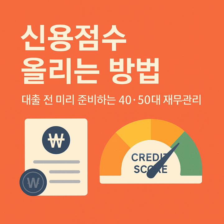 신용점수 올리는 방법 &ndash; 대출 전 미리 준비하는 40&middot;50대 재무관리