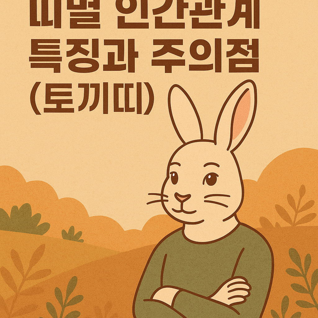 띠별 인간관계 특징과 주의점 (토끼띠)