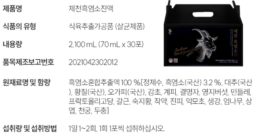 흑염소진액 효능과 흑염소진액 추천 순위 TOP 5 - 네이버, 쿠팡, G마켓, 11번가 판매 분석