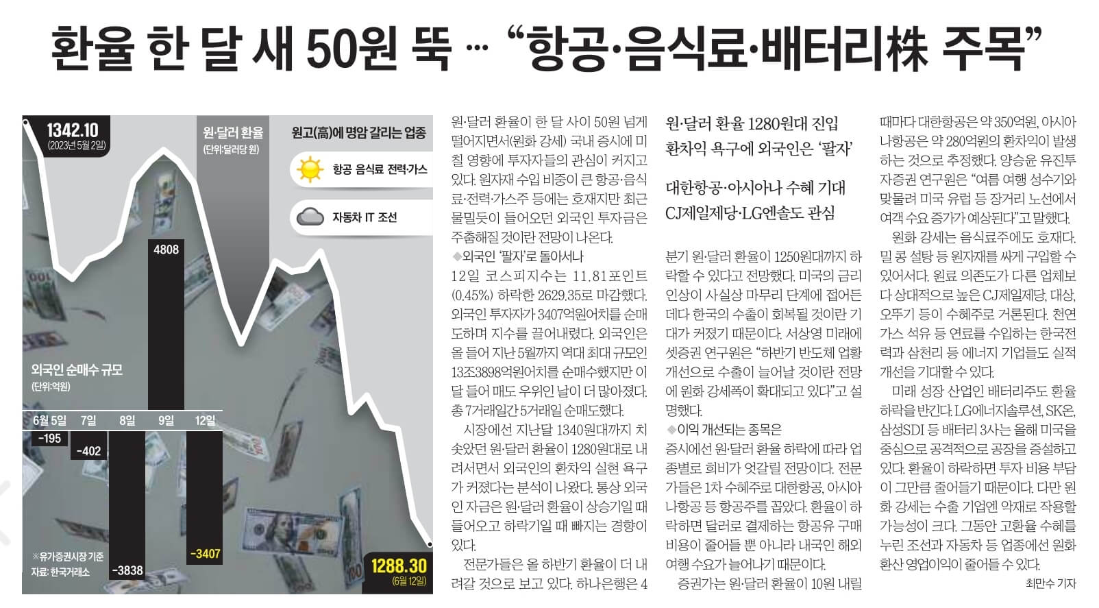 6월 13일 화 신문스크랩2