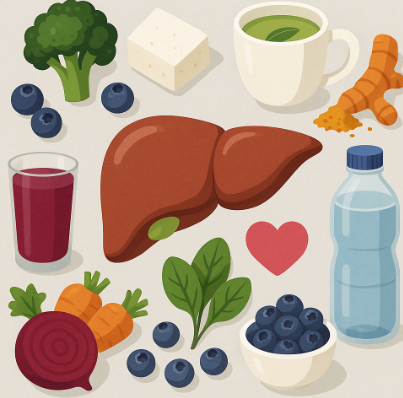 간 건강을 지키는 음식 사진