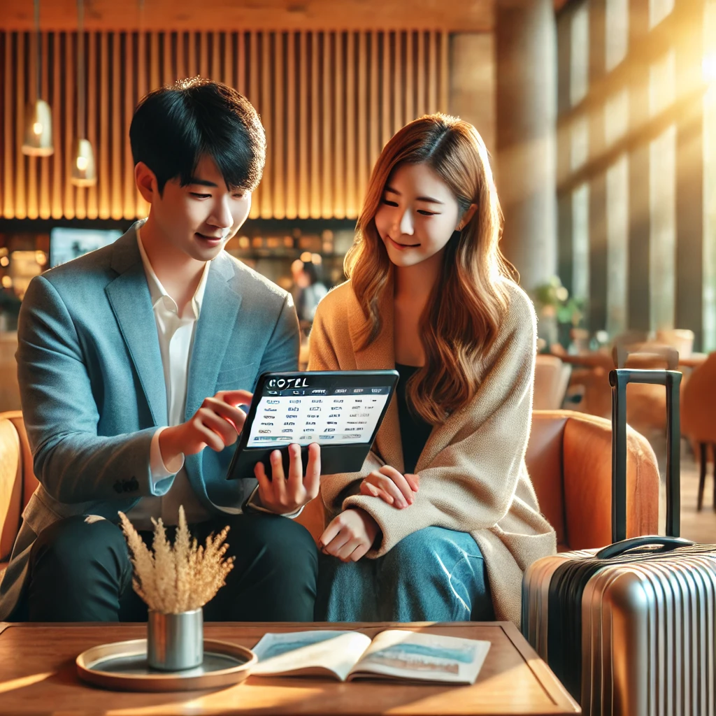 여행 계획하는 커플