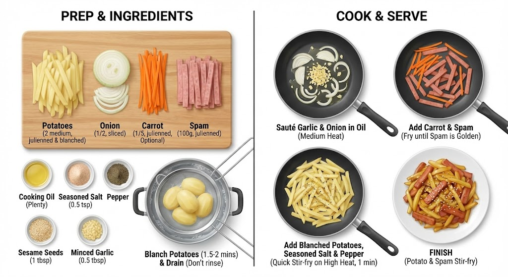 감자채볶음 반찬만들기