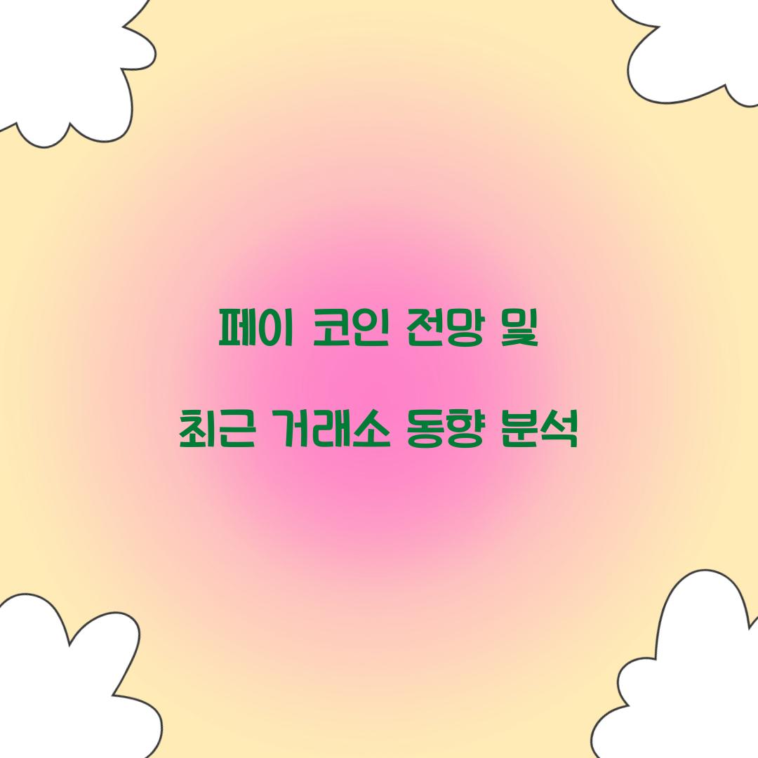페이 코인 전망