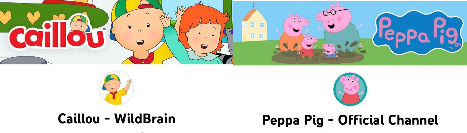 Caillou, Peppa Pig 사진