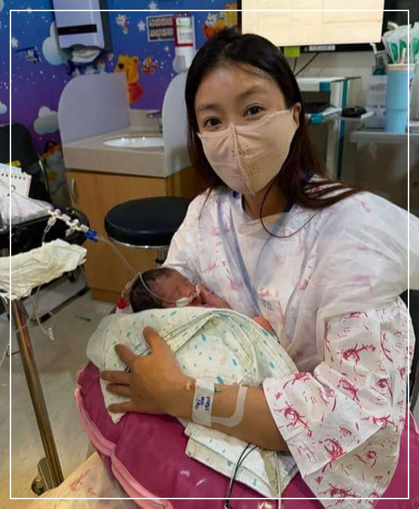 냉동배아이식 용기있는 결정