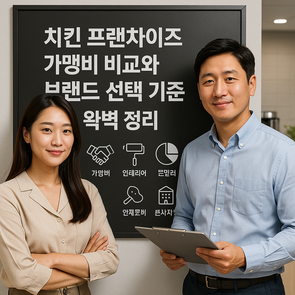 치킨 프랜차이즈 가맹비 비교와 브랜드 선택 기준 완벽 정리