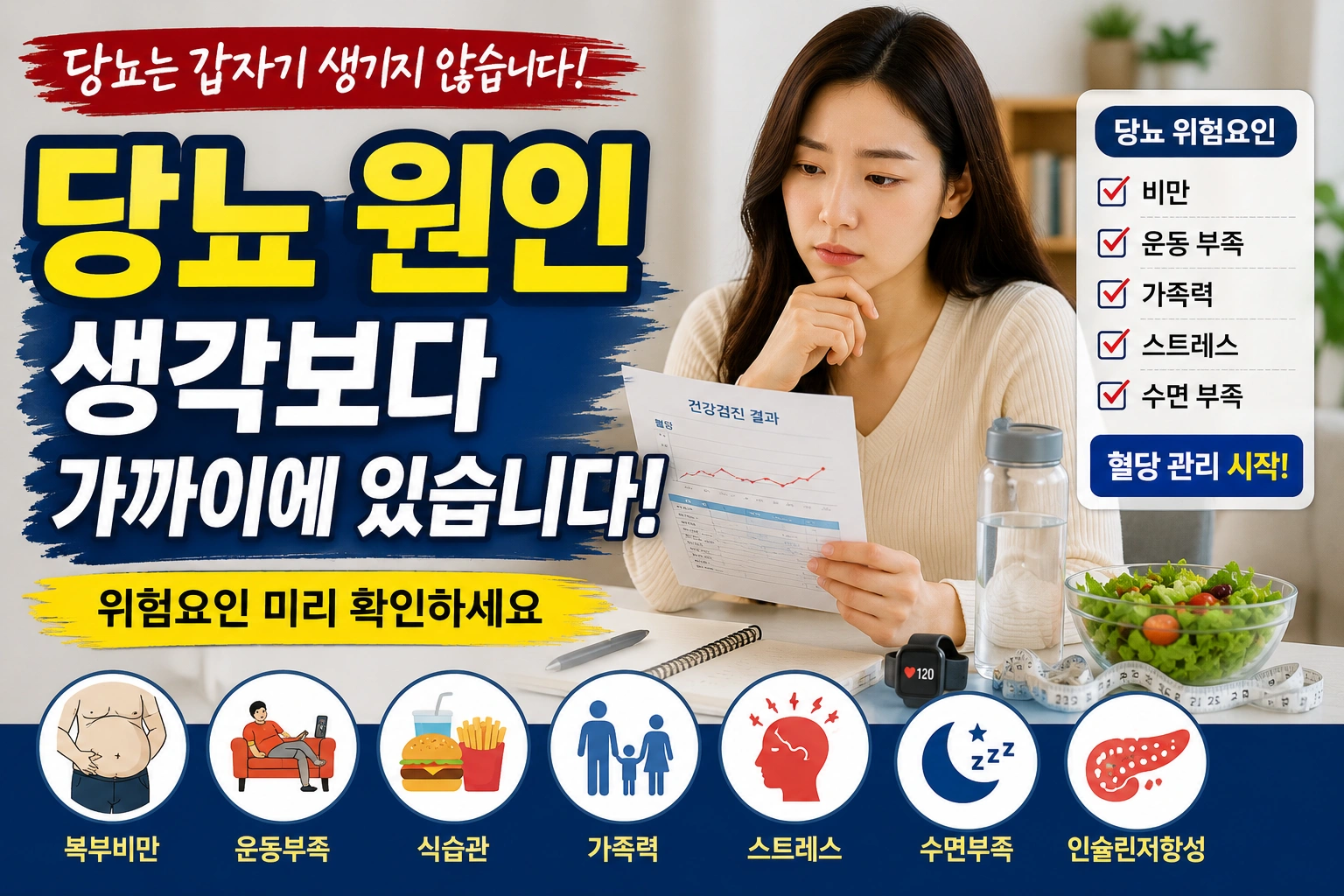 당뇨 원인은 생각보다 가까이에 있습니다｜당뇨병 위험요인 총정리