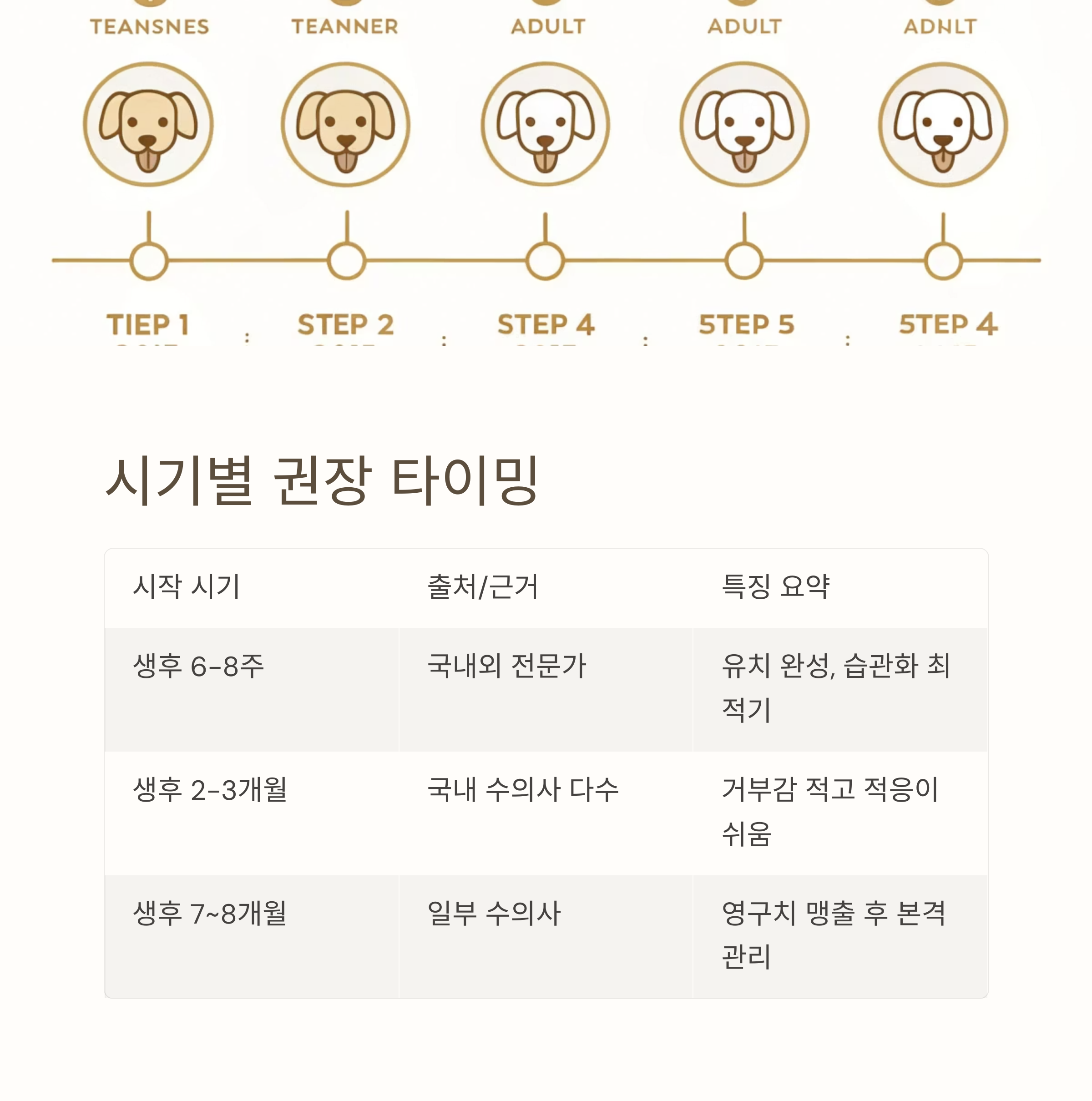 시기별 권장 타이밍