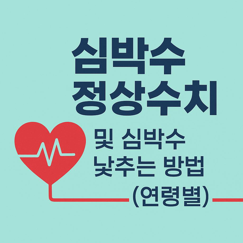 심박수 정상수치 및 연령별 심박수 낮추는 방법