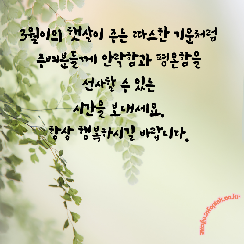 3월 인사말 문구 이미지 모음집3월 인사말 문구 이미지 모음집