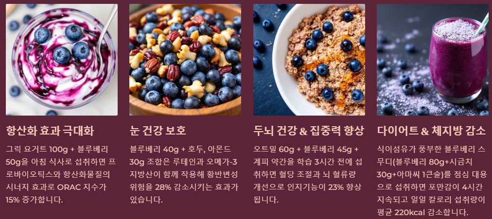 블루베리 건강하게 섭취하는 방법