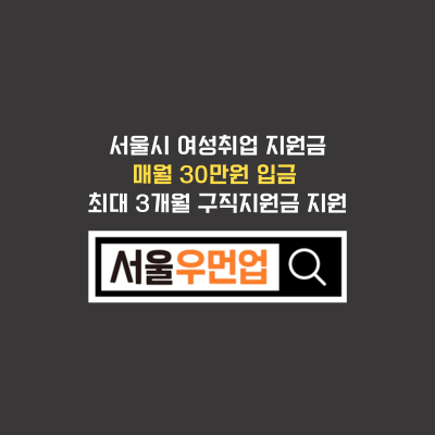 서울시 여성취업 지원금