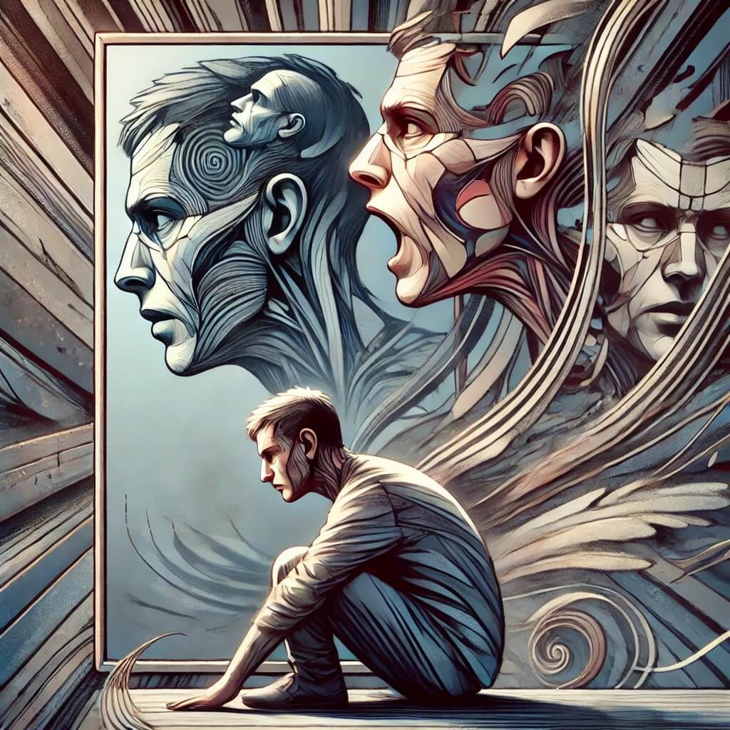 리플리 증후군의 망상과 기만이라는 주제를 효과적으로 표현