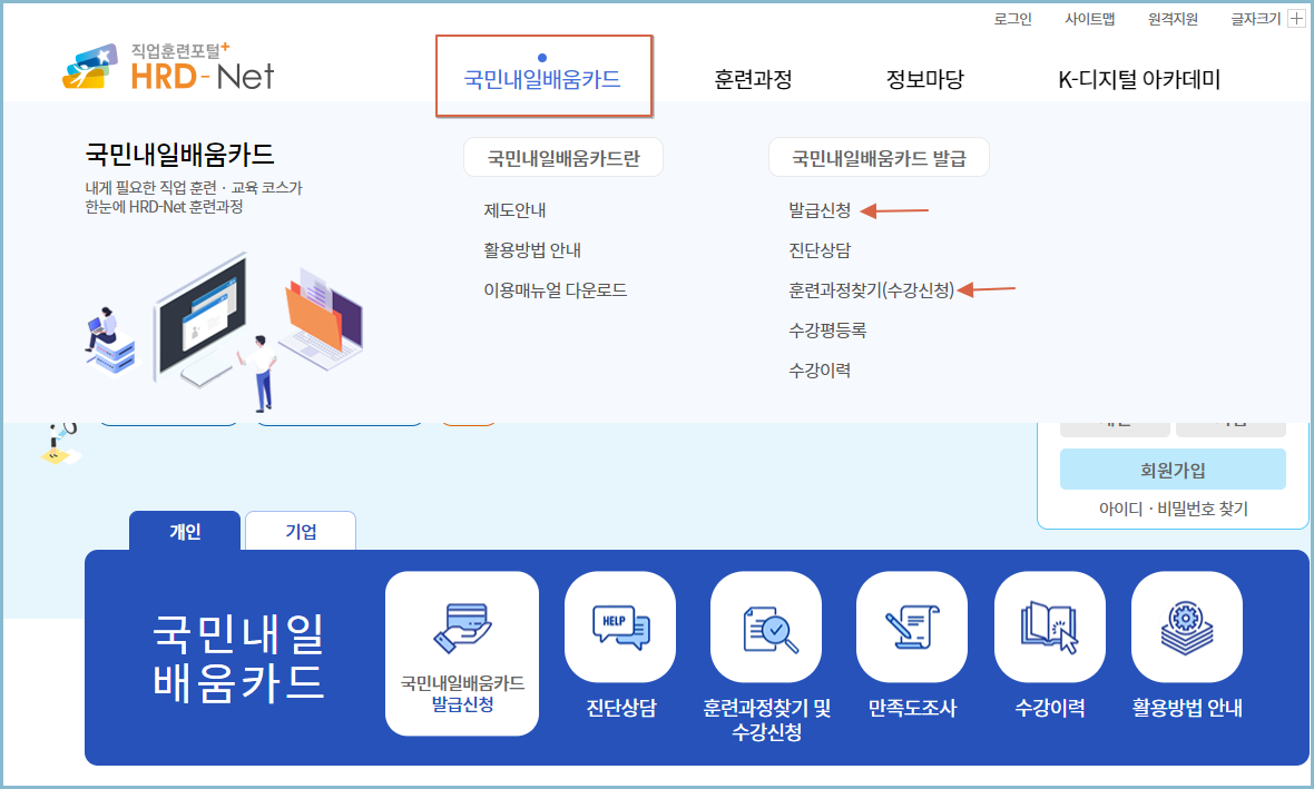 hrd-net-국민내일배움카드