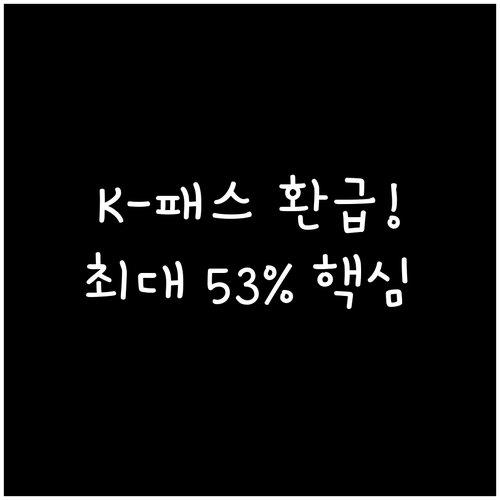 K-패스 이용 방법과 지자체 환급 혜..