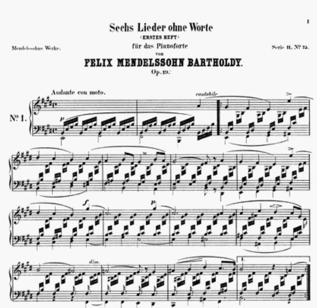 멘델스존 <무언가, Songs Without Words> - 말보다 깊은 감정의 언어