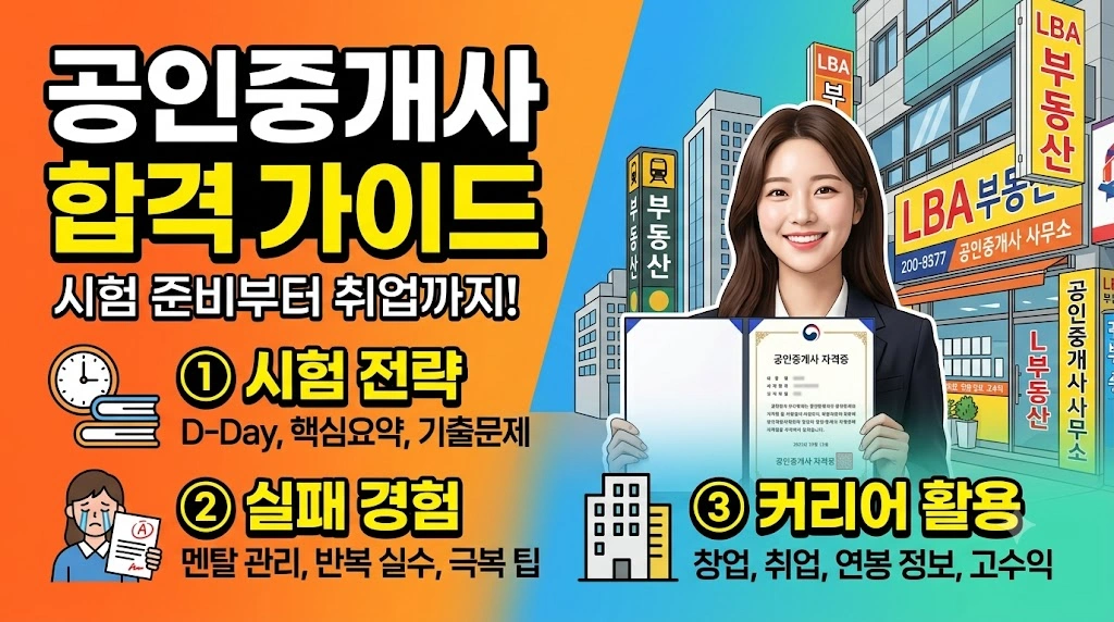 공인중개사 (시험전략, 실패경험, 커리어활용)