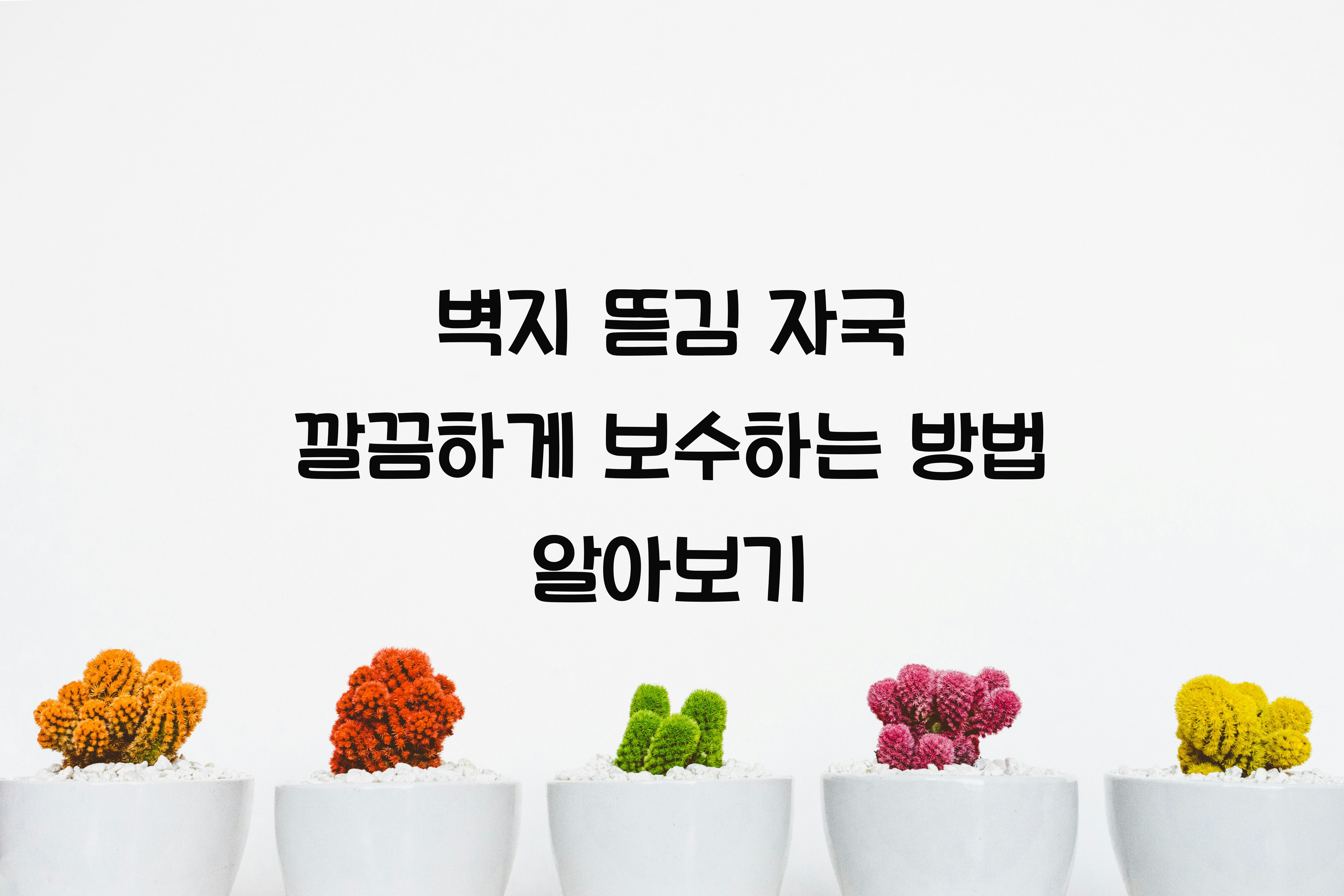 벽지 뜯김 자국 깔끔하게 보수하는 방법