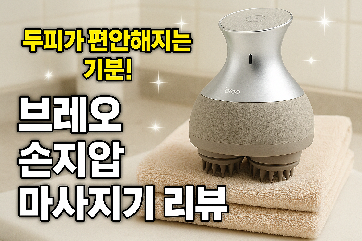 브레오 손지압 두피 마사지기 후기와 효과 정리
