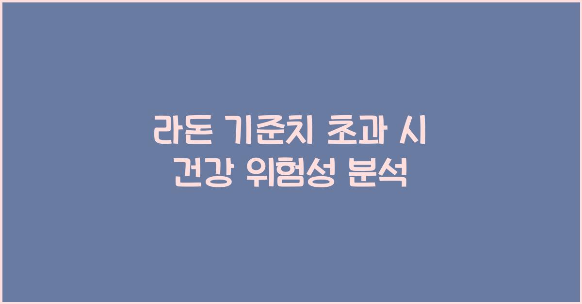 라돈 기준치