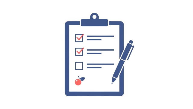 구기자 분말 활용 포인트를 상징하는 체크리스트 아이콘