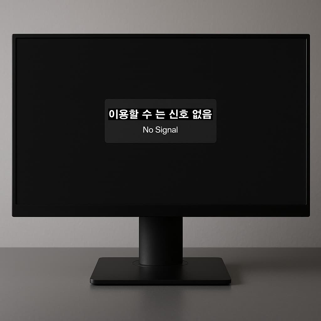 모니터 신호없음