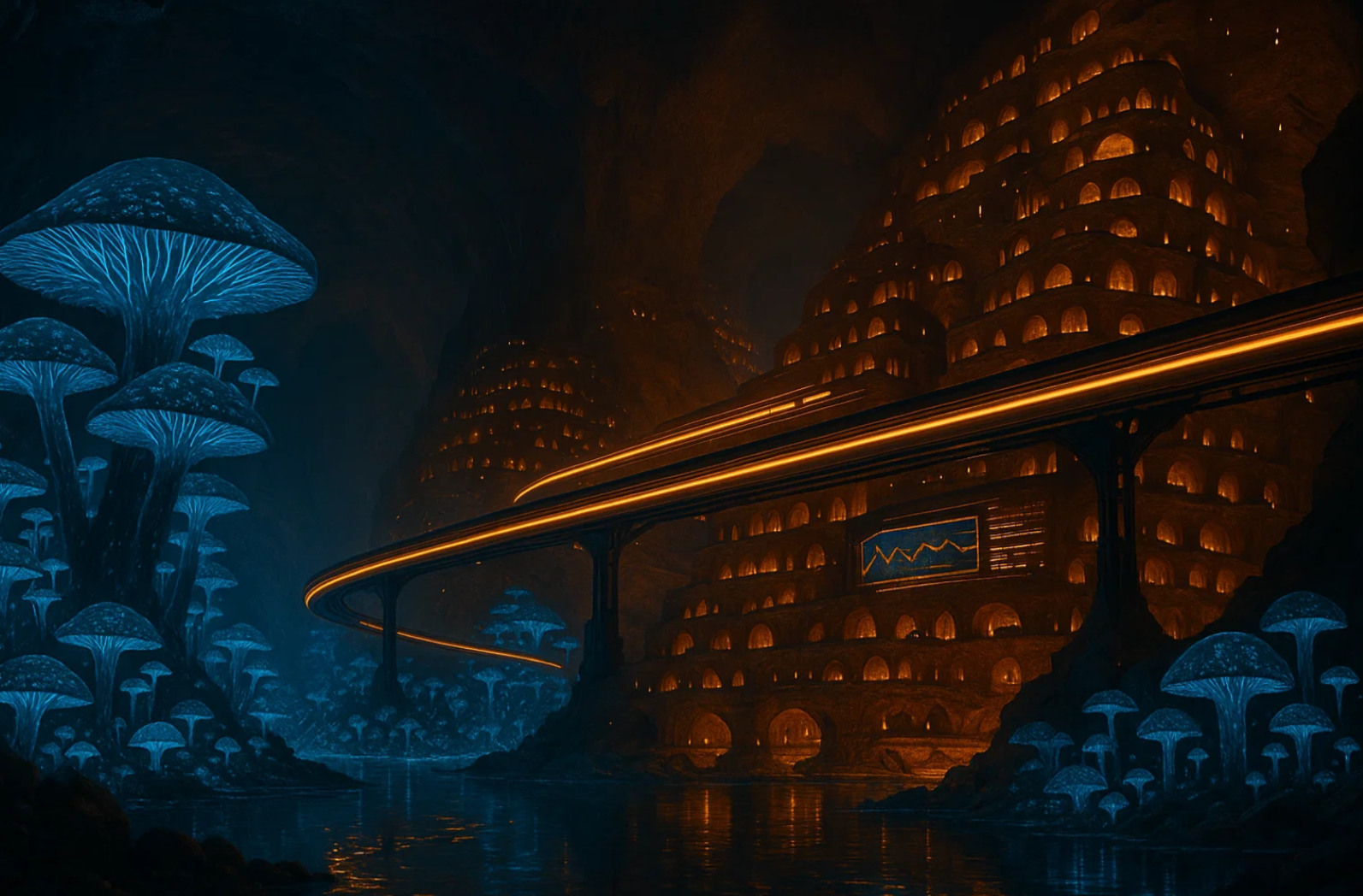 AI-지하 문명: 도시가 지상에서 철수한 이후의 삶 관련 사진